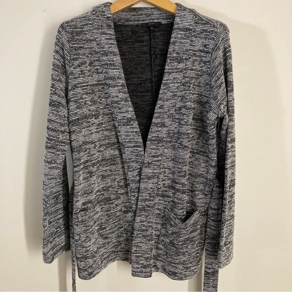 J. Crew Women’s Small Tie Front Open Cardigan in Black and White - Picture 1 of 6